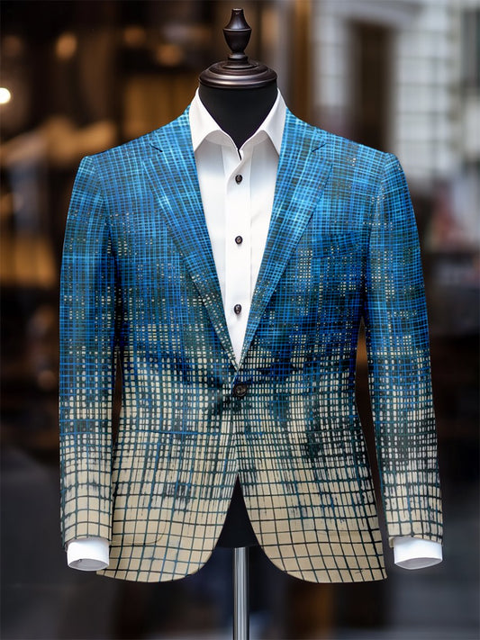Men's Retro Casual Plaid Blazer