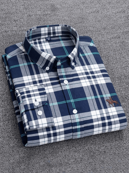 Men's 100% cotton business long-sleeved shirt