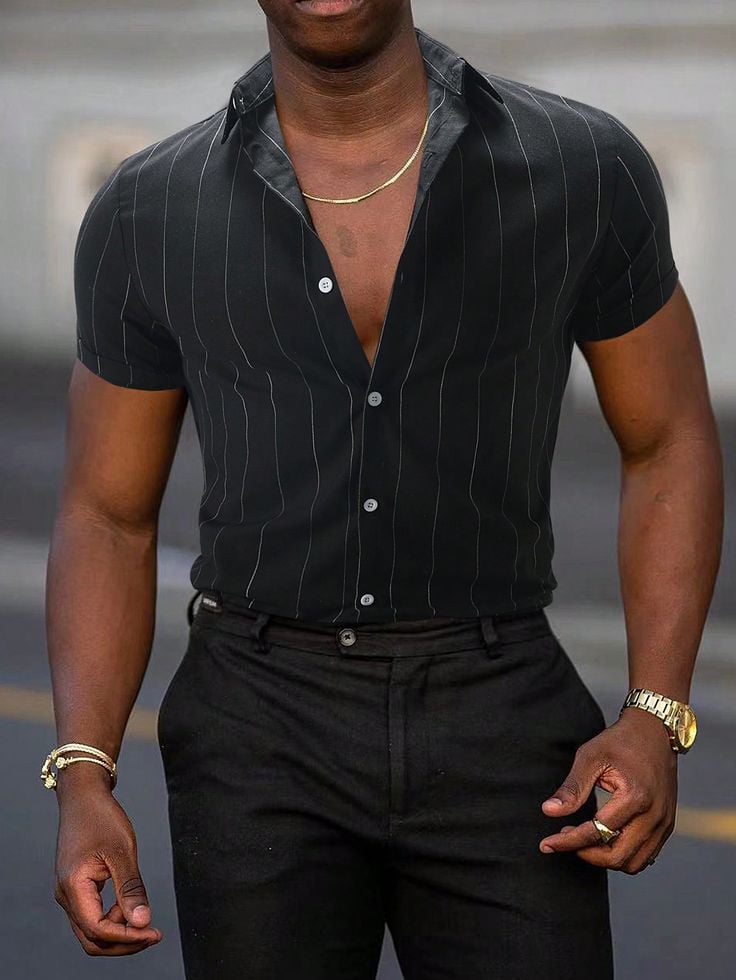 Men's Business Casual Button Short-sleeved Shirt
