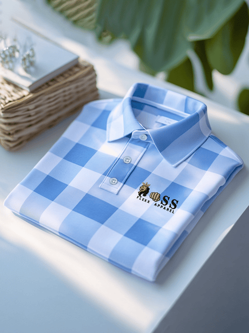 Men's Business Casual Printed Short Sleeve Polo Shirt