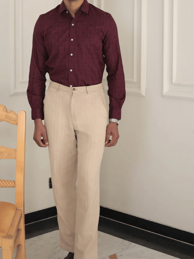 Men's Plaid Business Casual Shirt