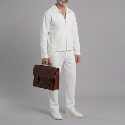 Men's Solid-Color Jacket Sets