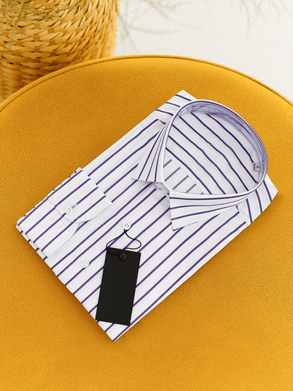 Men's Striped Business Casual Shirt