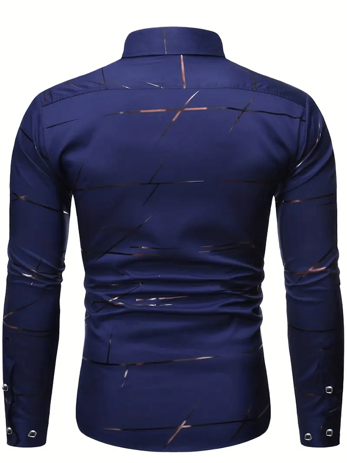 Men's Geometric Business Casual Shirt