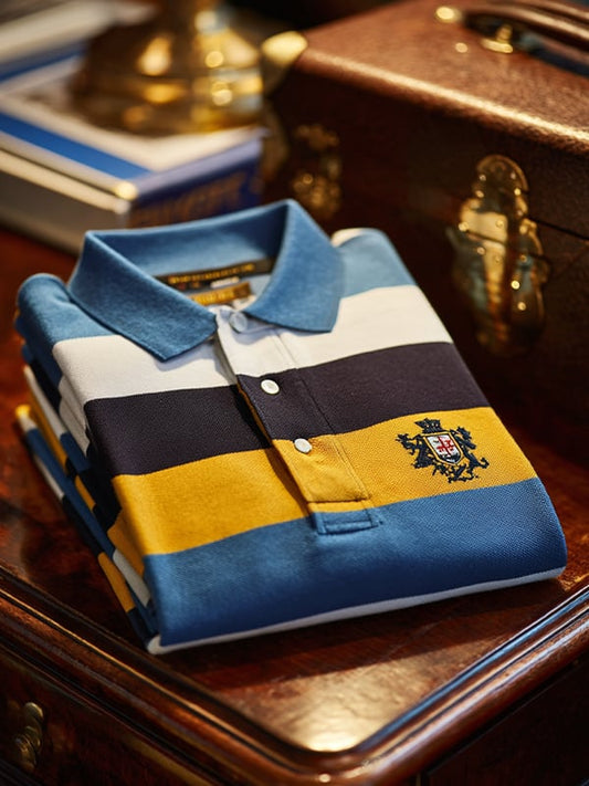 Men's Business Casual Artistic Button Short Sleeve Polo Shirt
