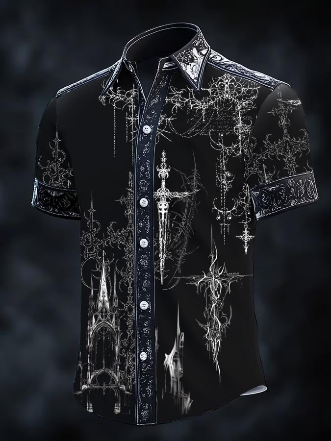 Men's Retro Gothic Dark Shirt