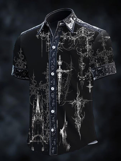 Men's Retro Gothic Dark Shirt