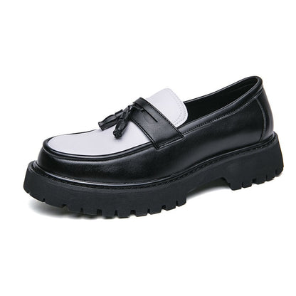 Men's Contrasting Color Business Casual Leather Shoes