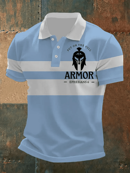 Men's Retro Faith Casual Printed Polo Shirt