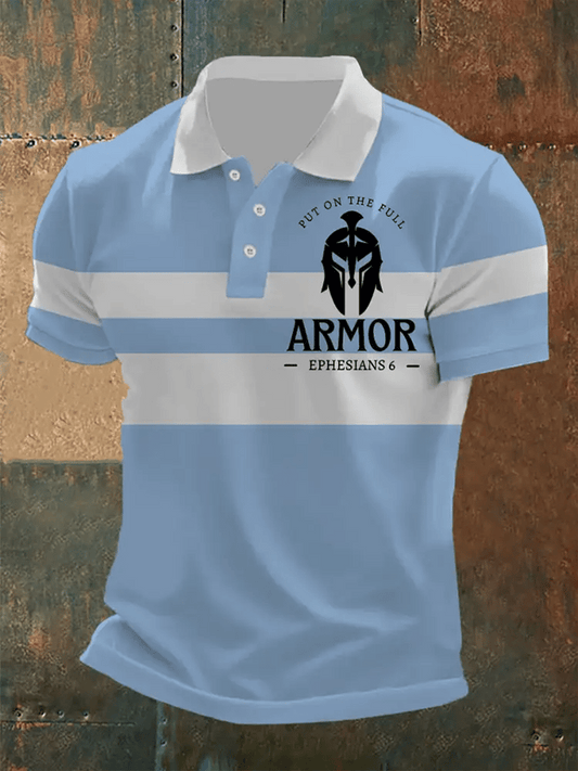 Men's Retro Faith Casual Printed Polo Shirt