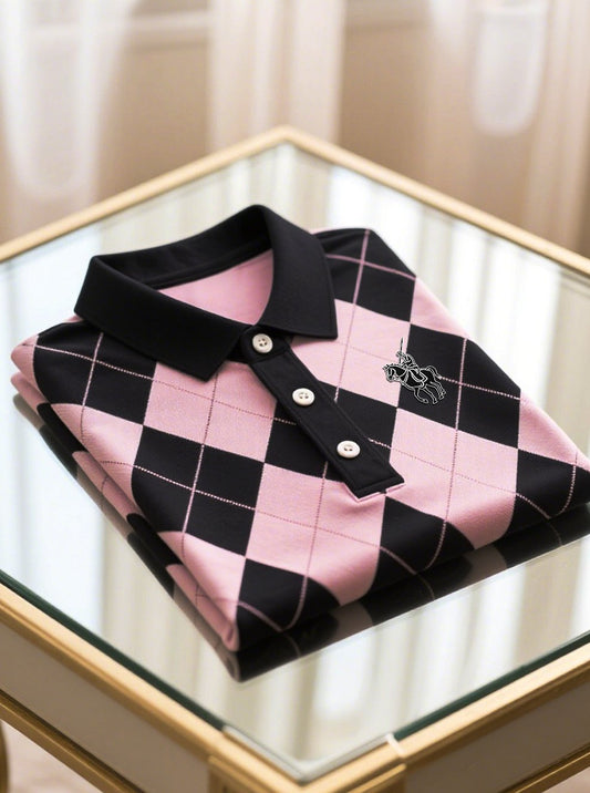 Men's Business Union Jack Casual Button Short Sleeve Polo Shirt