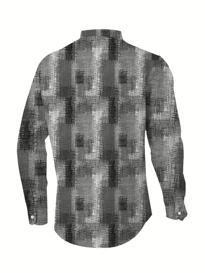 Men's Plaid Business Long Sleeve Shirt