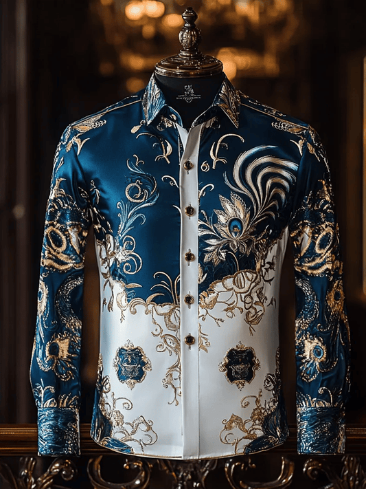 Men's Contrast Luxe Long Sleeve Shirt
