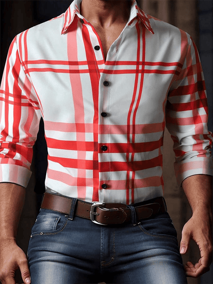 Men's Plaid Business Casual Shirt