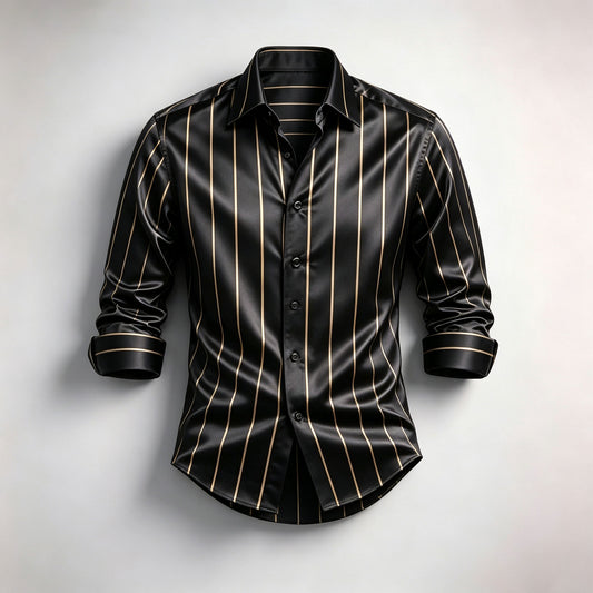 Men's Striped Long-Sleeve Shirt