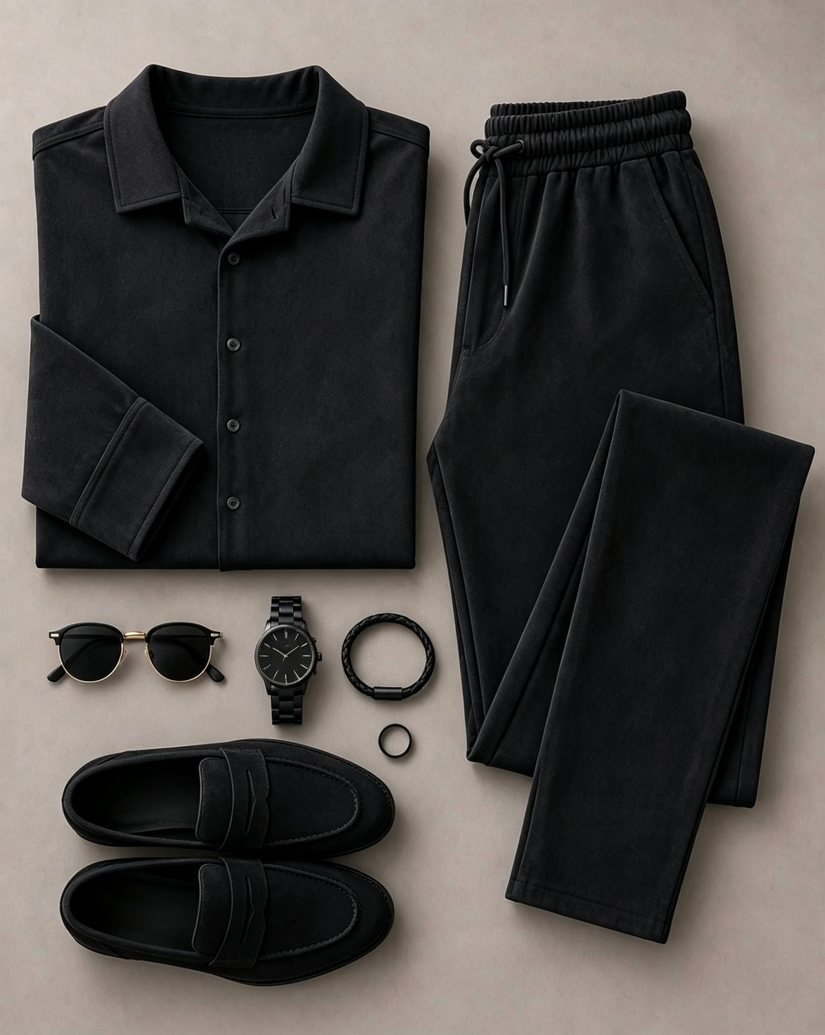Men's Long-Sleeve Shirt and Pants Set