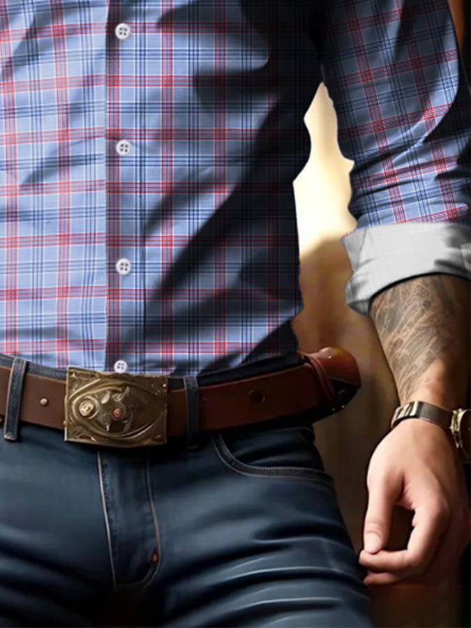 Men's Business Style Simple Shirt