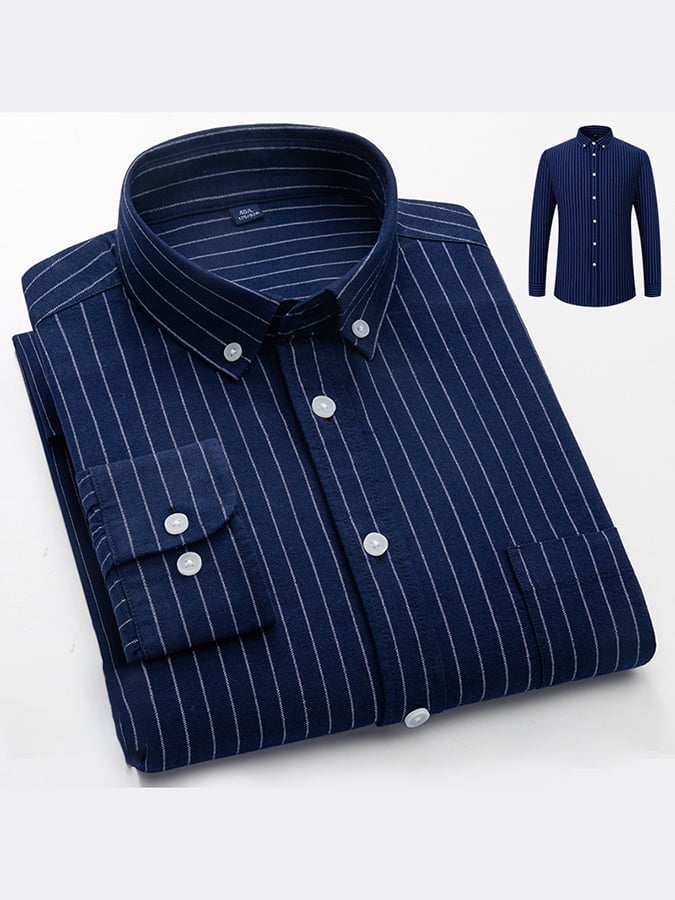 Men's Business Cotton Striped Shirt
