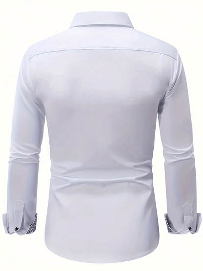 Men's Geometric Business Casual Shirt