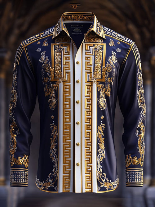 Men's Satin Luxe Long Sleeve Button Down Shirt