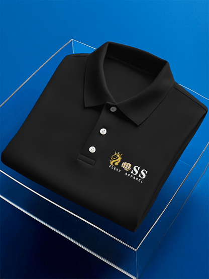 Men's Business Casual Printed Short Sleeve Polo Shirt