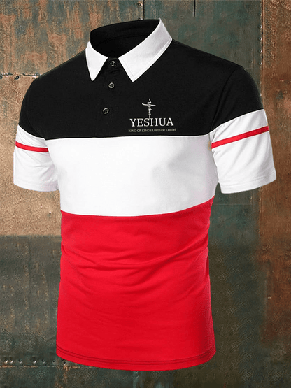 Men's Faith Printed Casual Polo Shirt