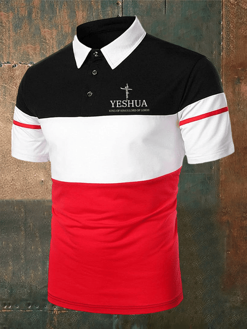 Men's Faith Printed Casual Polo Shirt