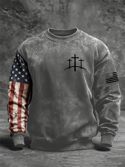 Men's Faith Print Crew Neck Sweatshirt