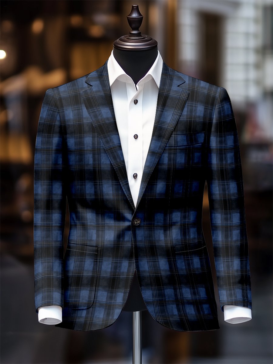 Men's Retro Casual Plaid Blazer