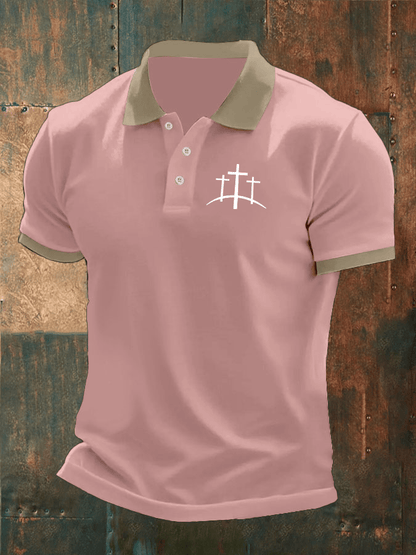 Men's Faith Printed Casual Polo Shirt