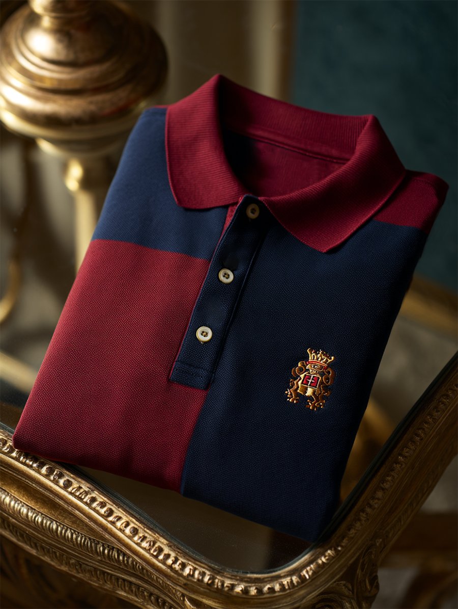 Men's Business Casual Button Short Sleeve Polo Shirt