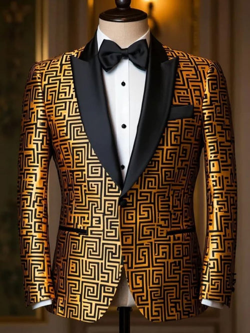 Men's Luxury Business Print Blazers