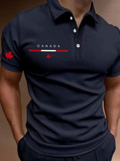 Men's Canada print polo shirt