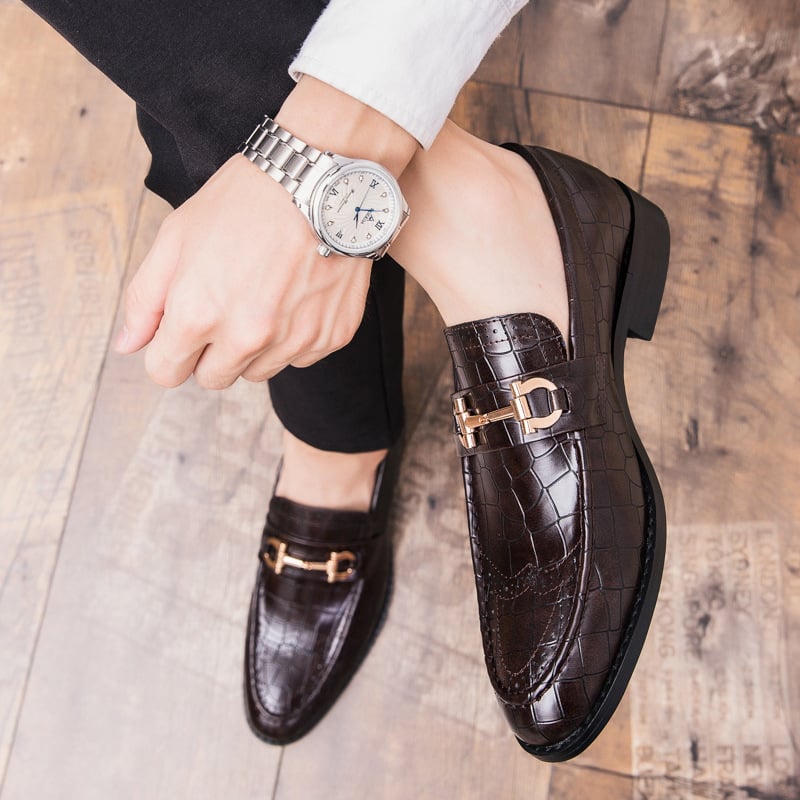 Men'S Business Casual Exotic Skin Shoes