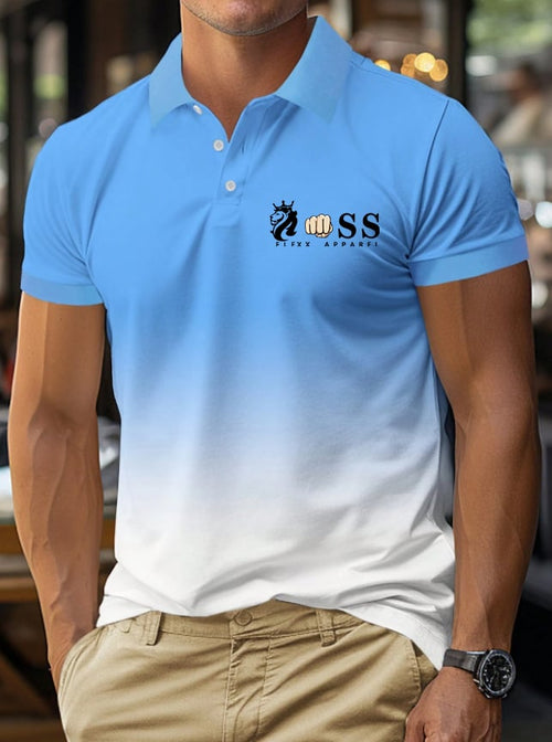 Men's Casual Retro Business Contrast Color Polo