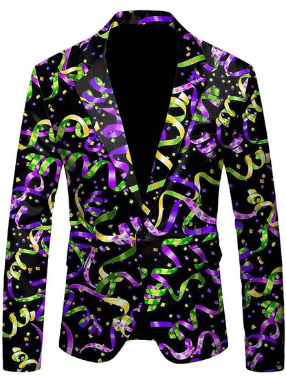 Men's Versatile With Carnival Design Blazer