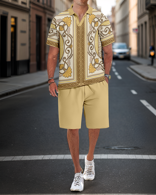 Suitmens Men's Casual Summer POLO Set 022