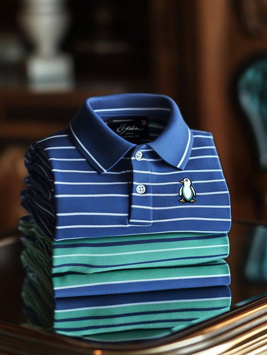 Men's Casual Business Button  Long Sleeve Polo Shirt