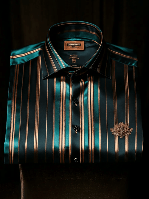 Men's Elegant Romantic Striped Long Sleeve Shirt