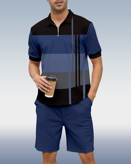 Suitmens Men's Casual Summer POLO Set 005