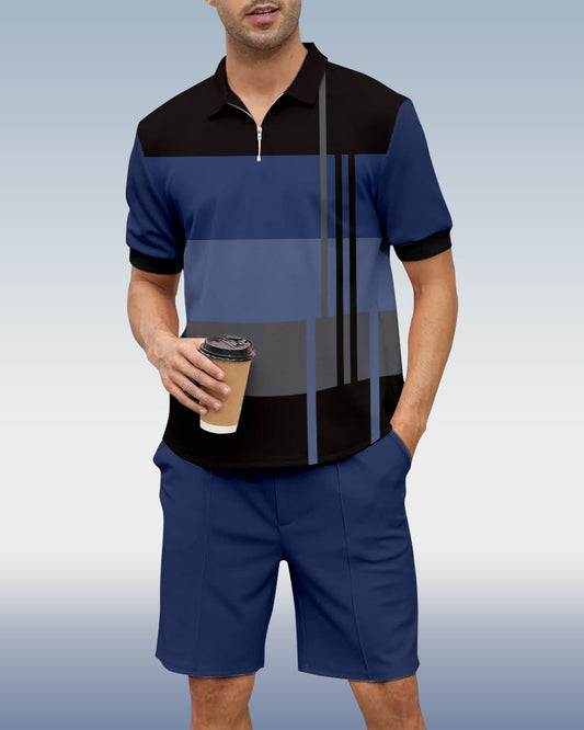 Suitmens Men's Casual Summer POLO Set 005