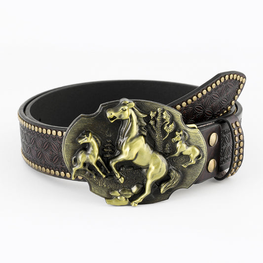 2025 Trendy Retro Men’s Western Denim Belt