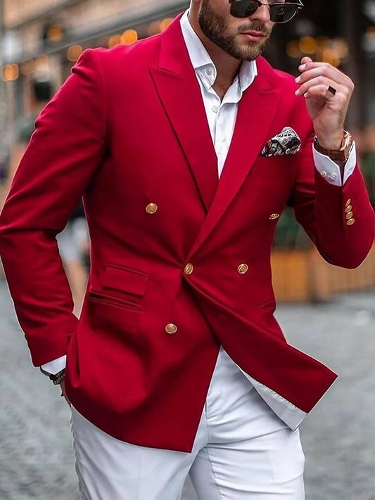 Men'S Slim Double Breasted Casual Suit