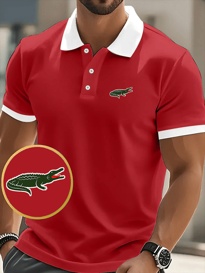 Men's Business Casual Printed Casual POLO Shirt