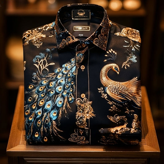 Luxury Premium High Elasticity Shirt Business Casual Out Vacation Long Sleeve Shirt