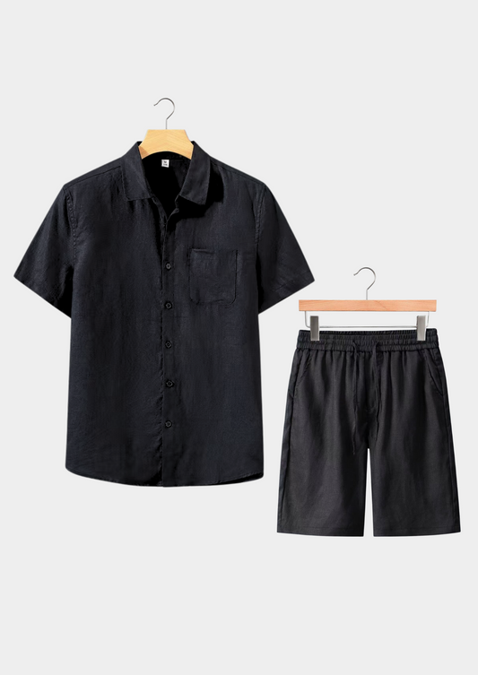 Aurelio Shortsleeve Summer Set - Black
