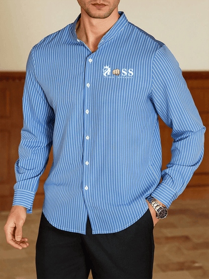 Men's Striped Business Casual Shirt