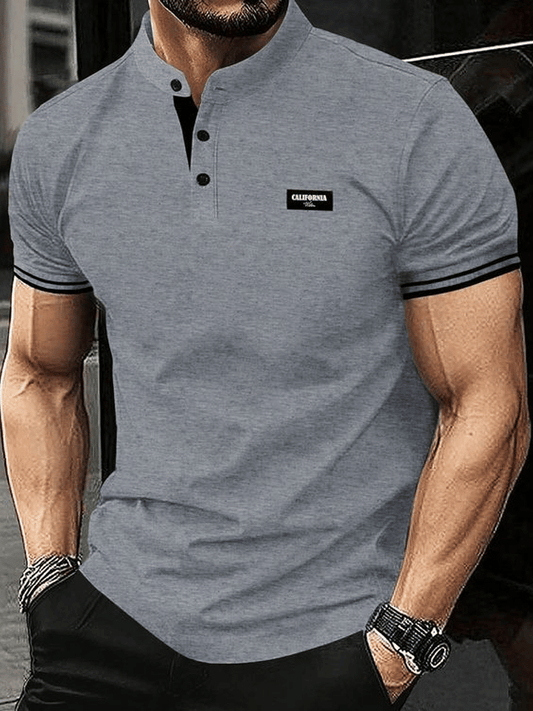 Men's Outdoor Western Bullhead Short Sleeve Henley T-Shirt