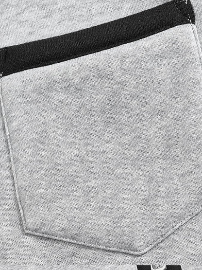 Men's Retro Patchwork Comfortable Color Block Zipper Sweatshirt