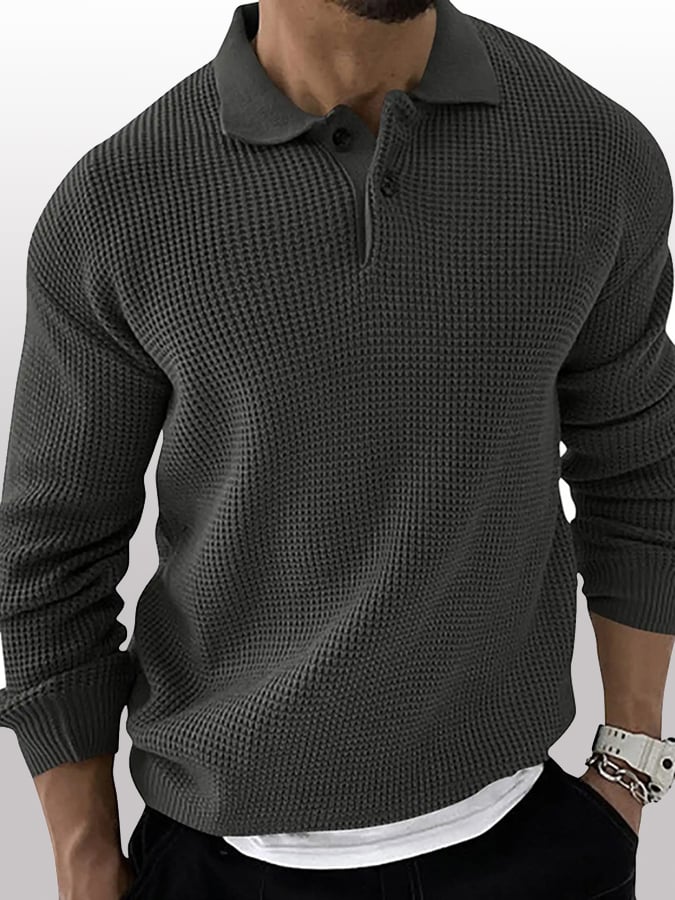 Fashion Slim Polo Neck Pullover Sweater